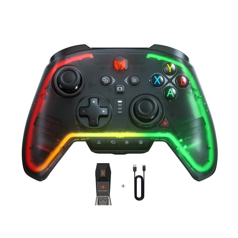 BIGBIG WON Wireless Controller, Rainbow 2 Pro PC Controllers Motion Aiming, Hall Triggers, ALPS Joystick, Custom Button, 3.5mm Audio Gaming Controller for PC Windows/Android/iOS/Switch Controllers - Image 1